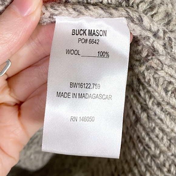 Buck Mason Grey Feather Heritage Wool Shawl Cardigan - Picture 8 of 8